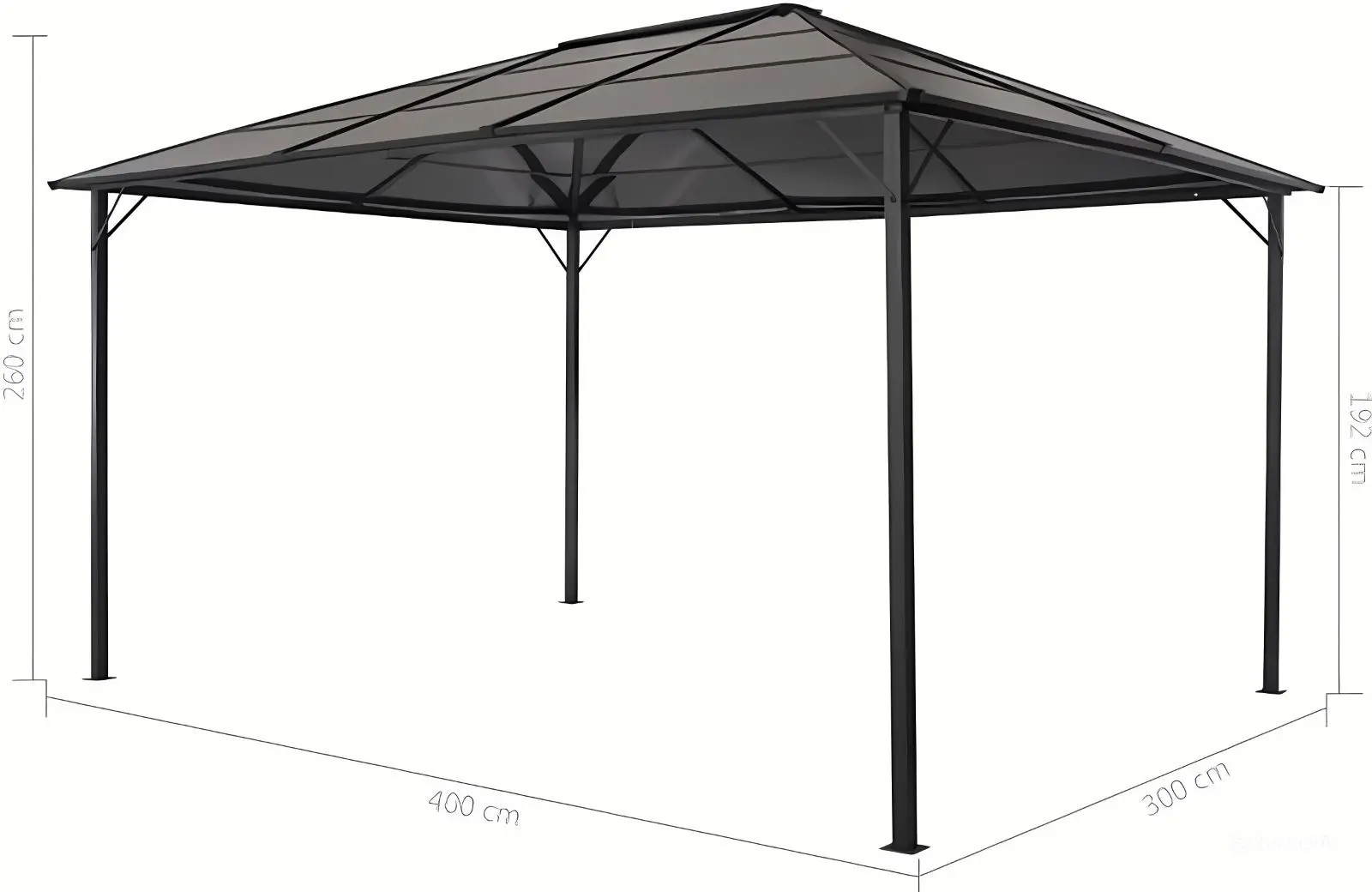 Садовый павильон VidaXL 44643 4x3 (Black)