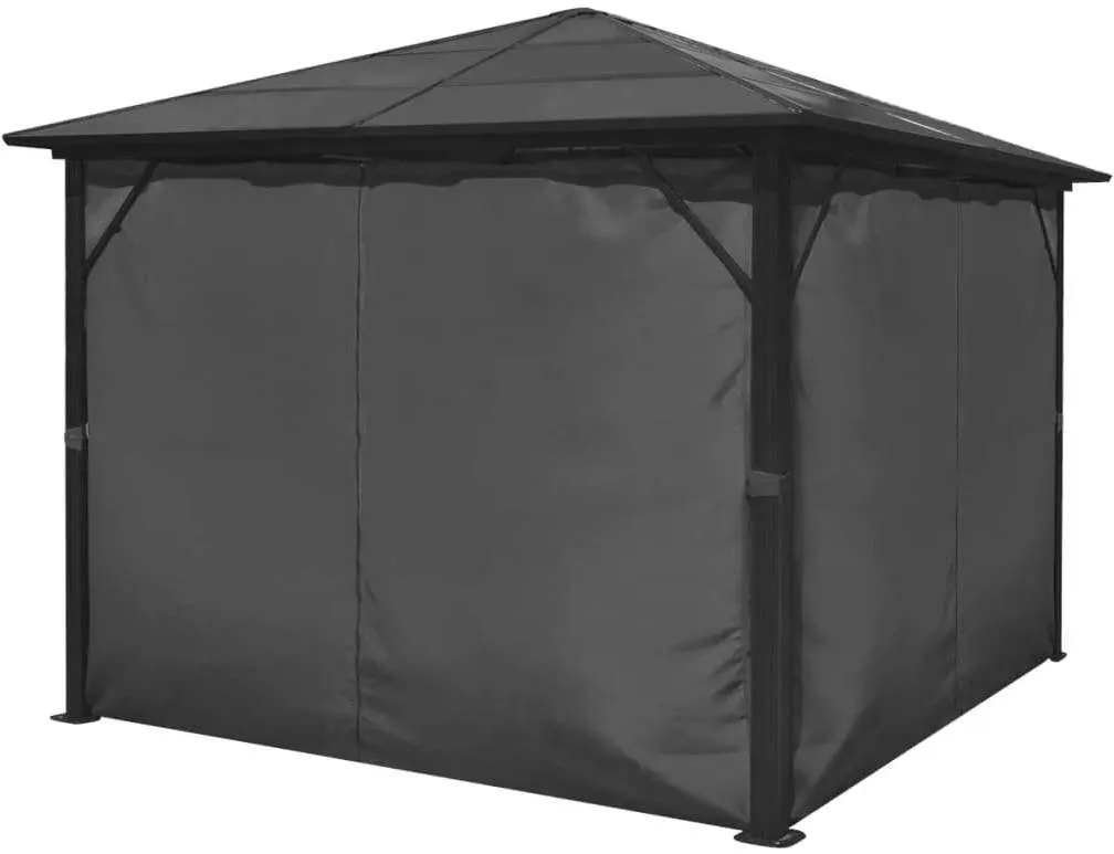 Pavilion de gradina VidaXL 44889 3x3 (Anthracite)