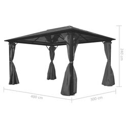Pavilion de gradina VidaXL 44890 4x3 (Anthracite) Thumb