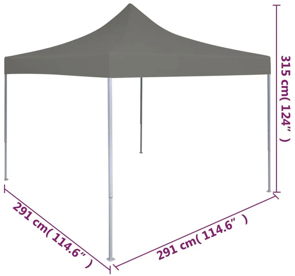 Pavilion de gradina VidaXL 44963 3x3 (Anthracite)