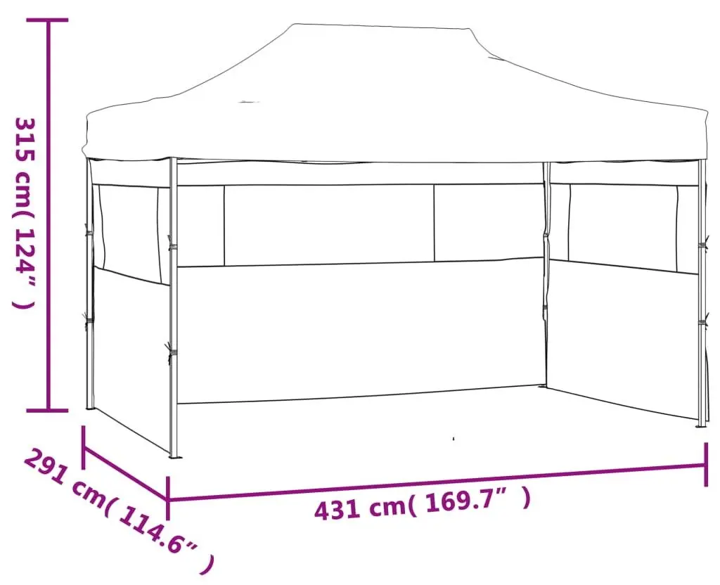Pavilion de gradina VidaXL 44971 3x4.5 (Blue)