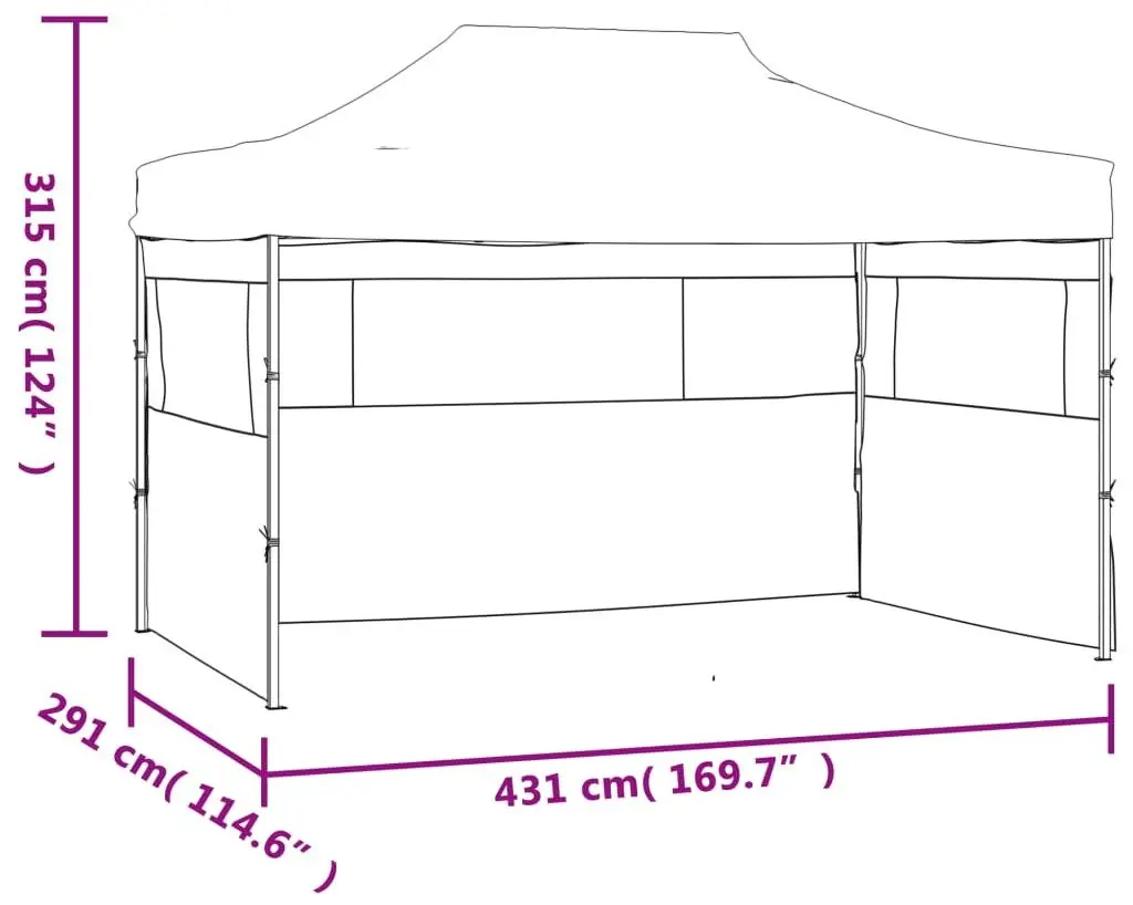 Pavilion de gradina VidaXL 44973 3x4.5 (Anthracite)