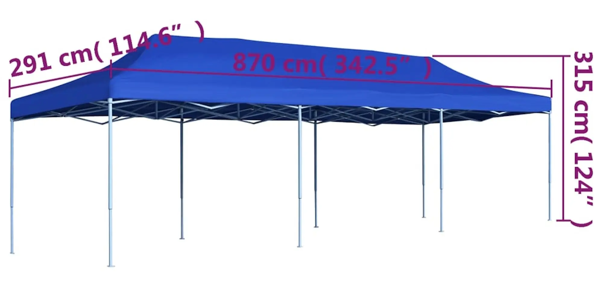 Pavilion de gradina VidaXL 44977 3x9 (Blue)