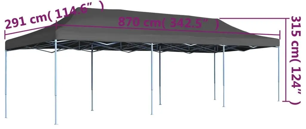 Pavilion de gradina VidaXL 44980 3x9 (Anthracite)