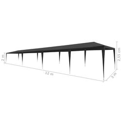 Pavilion de gradina VidaXL 45090 3x12 (Anthracite) Thumb