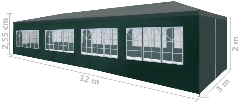 Pavilion de gradina VidaXL 45107 3x12 (Green)