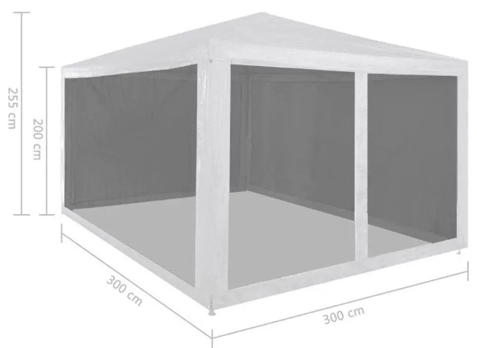 Садовый павильон VidaXL 45108 3x3 (White) - 6