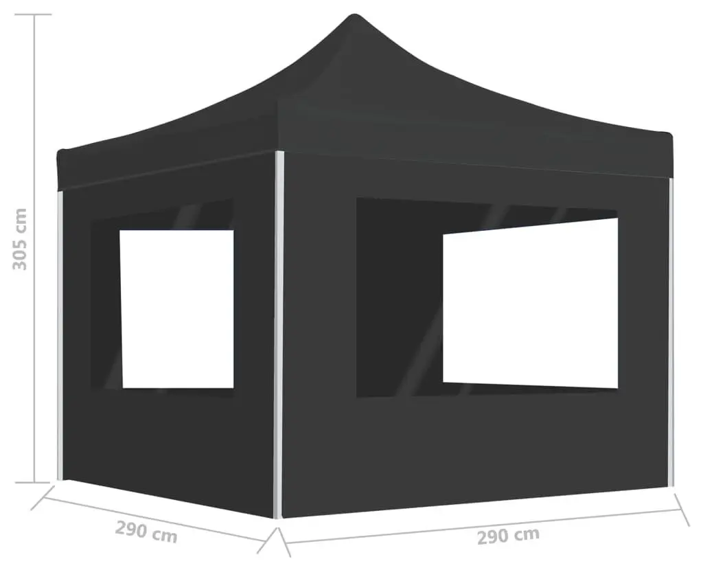 Pavilion de gradina VidaXL 45488 3x3 (Anthracite)