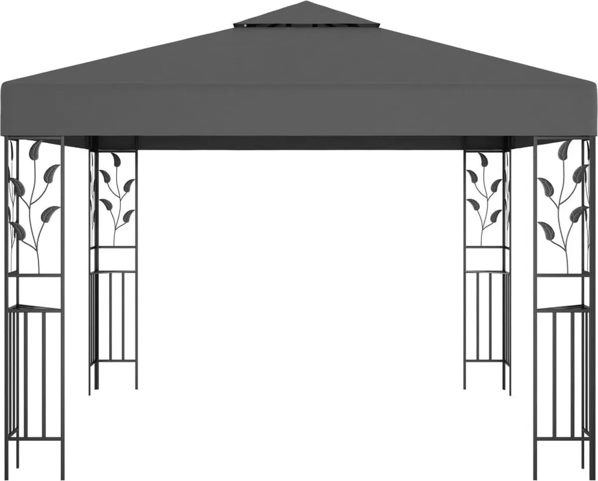 Pavilion de gradina VidaXL 47946 3x3 (Anthracite) - 2