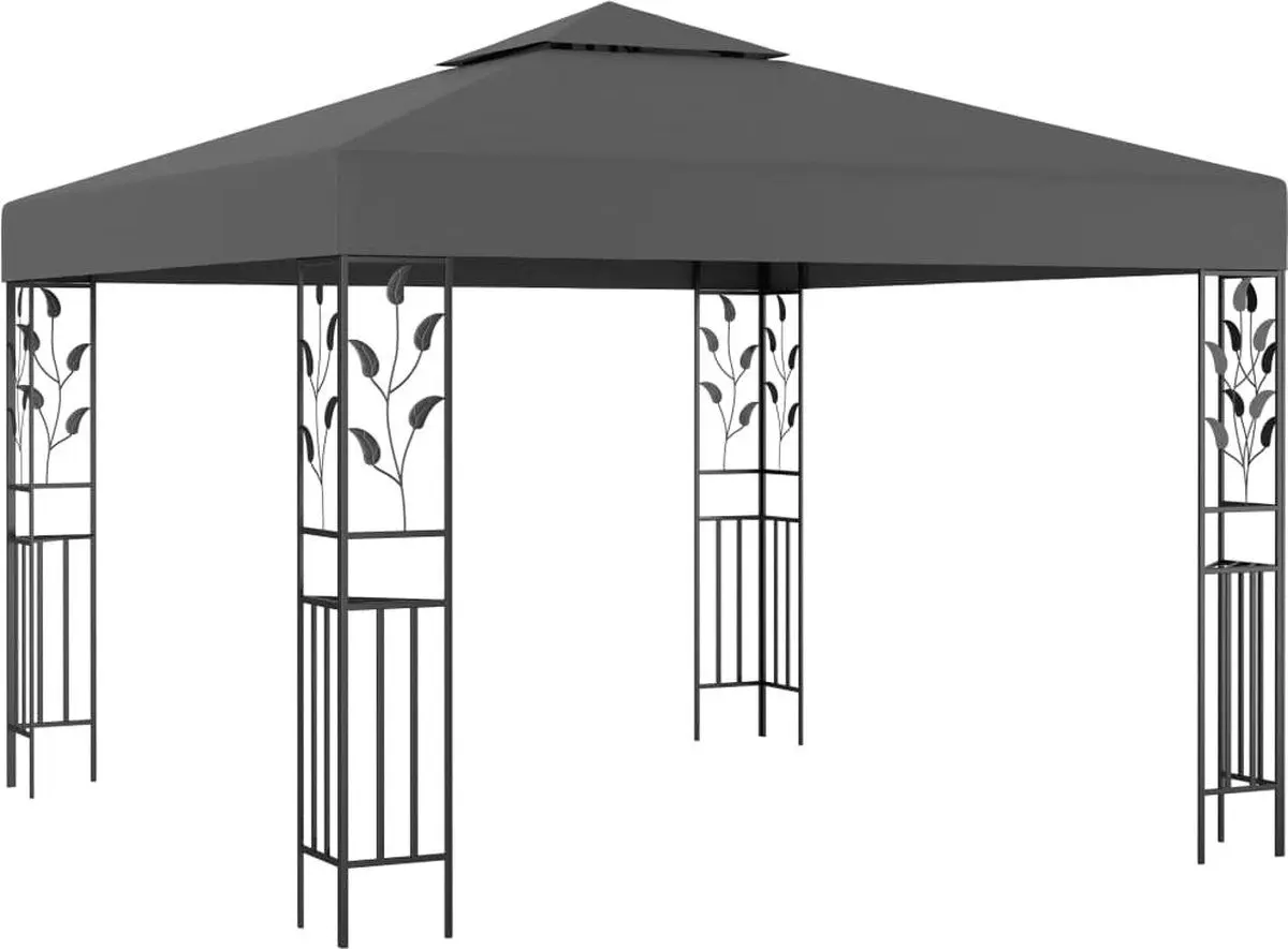 Pavilion de gradina VidaXL 47946 3x3 (Anthracite)