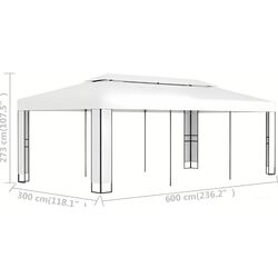 Садовый павильон VidaXL 47951 3x6 (White) Thumb