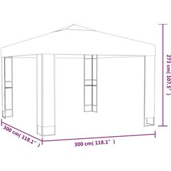 Pavilion de gradina VidaXL 47952 3x3 (Anthracite) Thumb