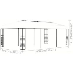 Садовый павильон VidaXL 47957 6x3 (White) Thumb