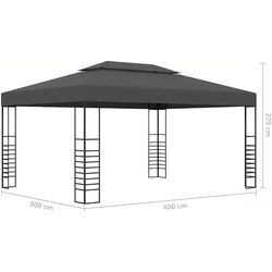 Pavilion de gradina VidaXL 47958 3x4 (Anthracite) Thumb