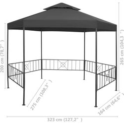 Садовый павильон VidaXL 47961 3.2x2.7 (Anthracite) Thumb