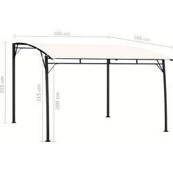 Pavilion de gradina VidaXL 47975 3x3 (White) Thumb