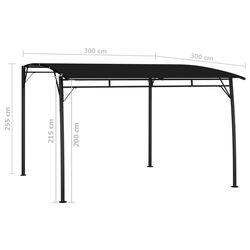 Pavilion de gradina VidaXL 47978 3x3 (Anthracite) Thumb