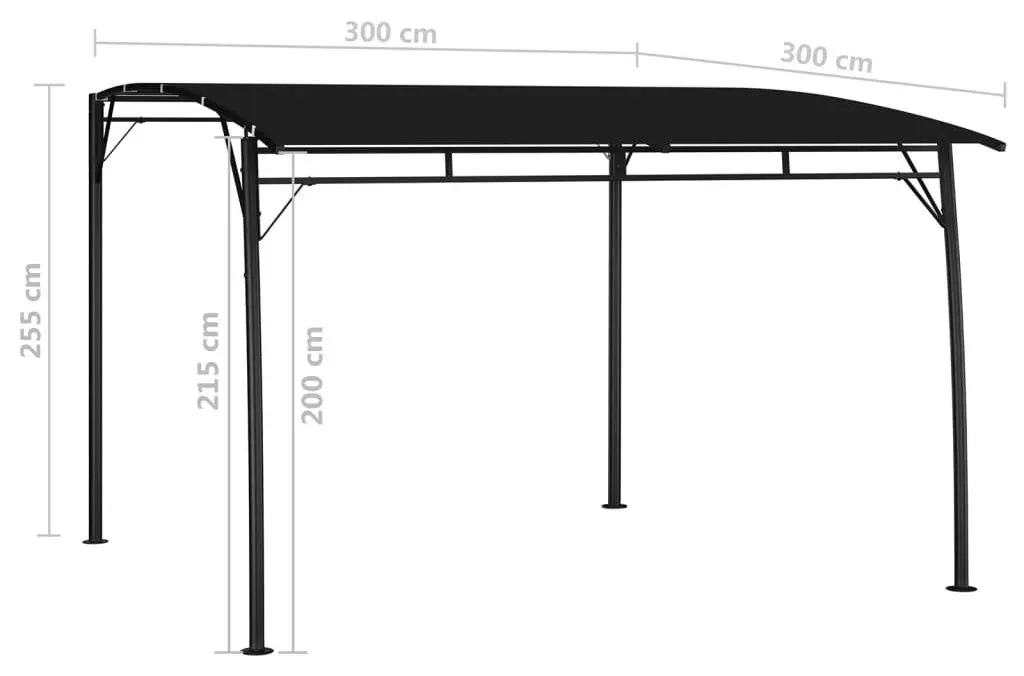 Pavilion de gradina VidaXL 47978 3x3 (Anthracite) - 6