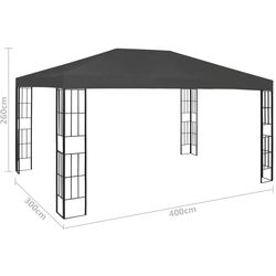 Pavilion de gradina VidaXL 47985 3x4 (Anthracite) Thumb