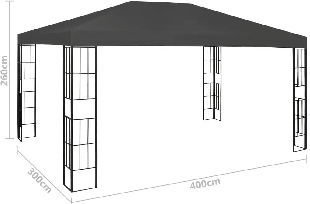 Pavilion de gradina VidaXL 47985 3x4 (Anthracite) - 7