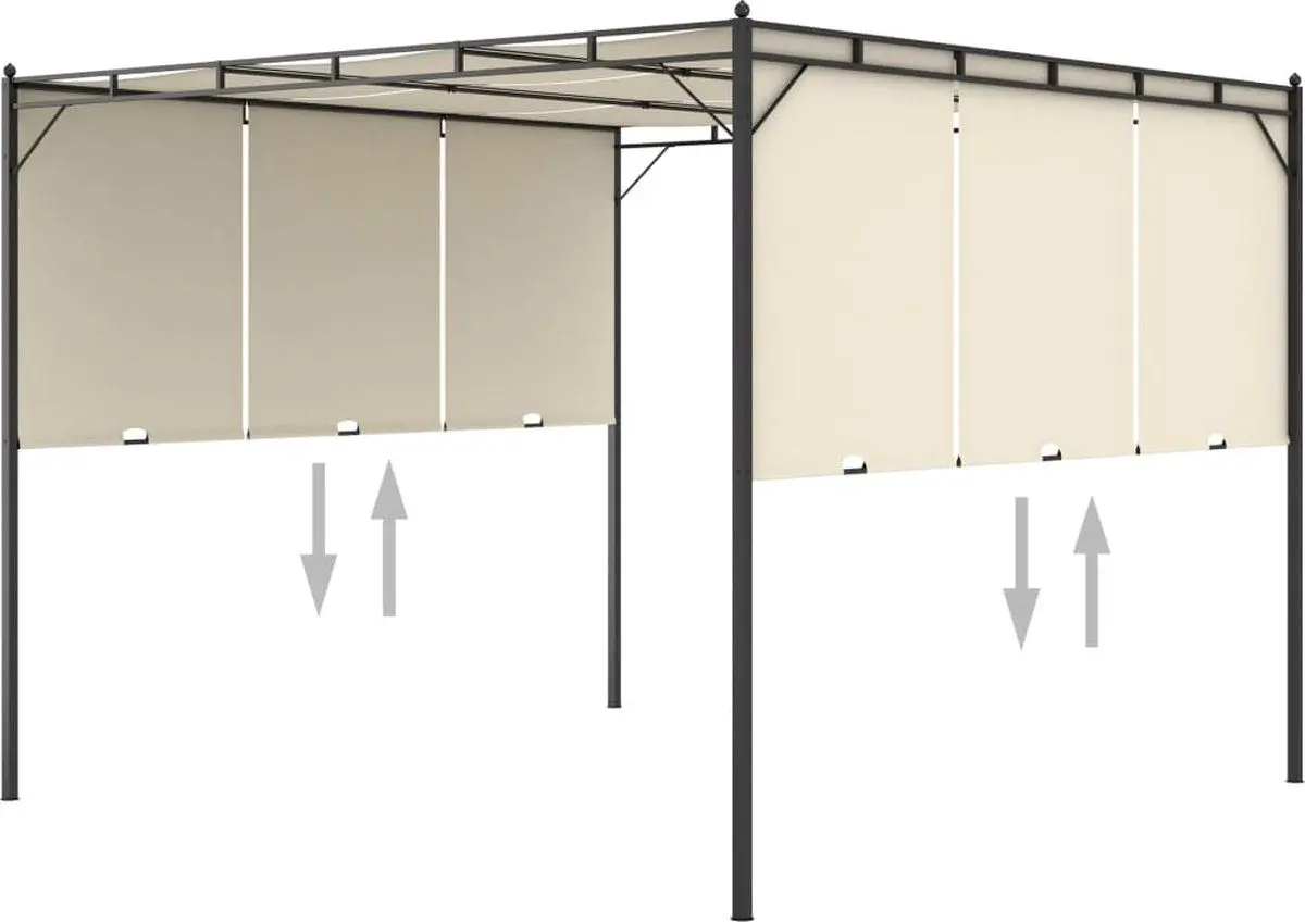 Pavilion de gradina VidaXL 47993 3x3 (Cream) - 5