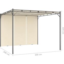 Pavilion de gradina VidaXL 47993 3x3 (Cream) Thumb