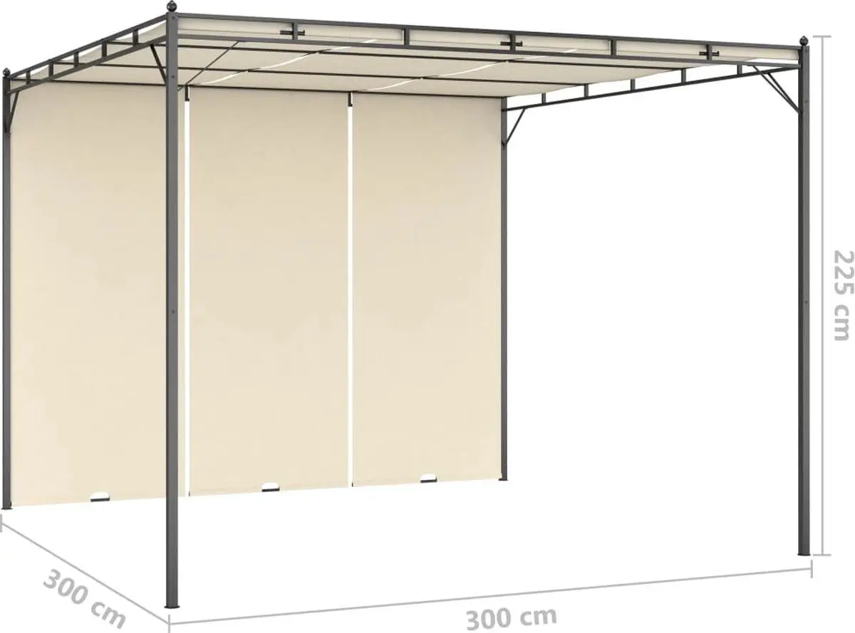 Pavilion de gradina VidaXL 47993 3x3 (Cream) - 7