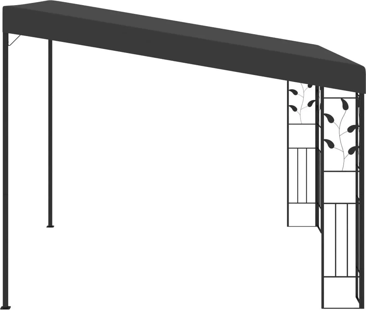 Pavilion de gradina VidaXL 48000 3x3 (Anthracite) - 3