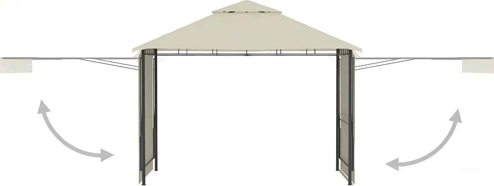 Pavilion de gradina VidaXL 48003 3x3 (Cream) - 4