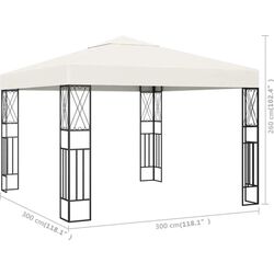 Pavilion de gradina VidaXL  48005 3x3 (Cream) Thumb