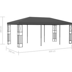 Pavilion de gradina VidaXL 48010 3x6 (Anthracite) Thumb