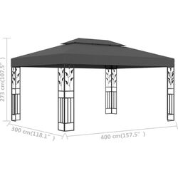 Pavilion de gradina VidaXL 48031 3x4 (Anthracite) Thumb