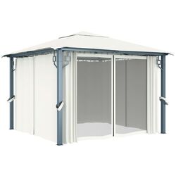 Pavilion de gradina VidaXL 48042 3x3 (Cream)