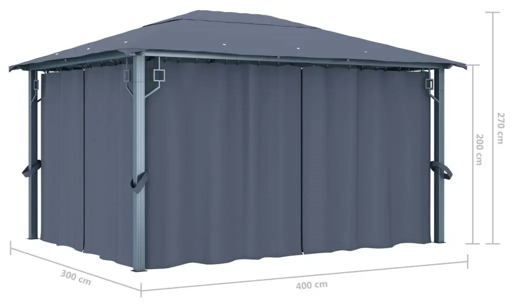 Pavilion de gradina VidaXL 48045 4x3 (Anthracite) - 10