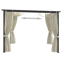 Pavilion de gradina VidaXL 48050 3x3 (Cream) Thumb