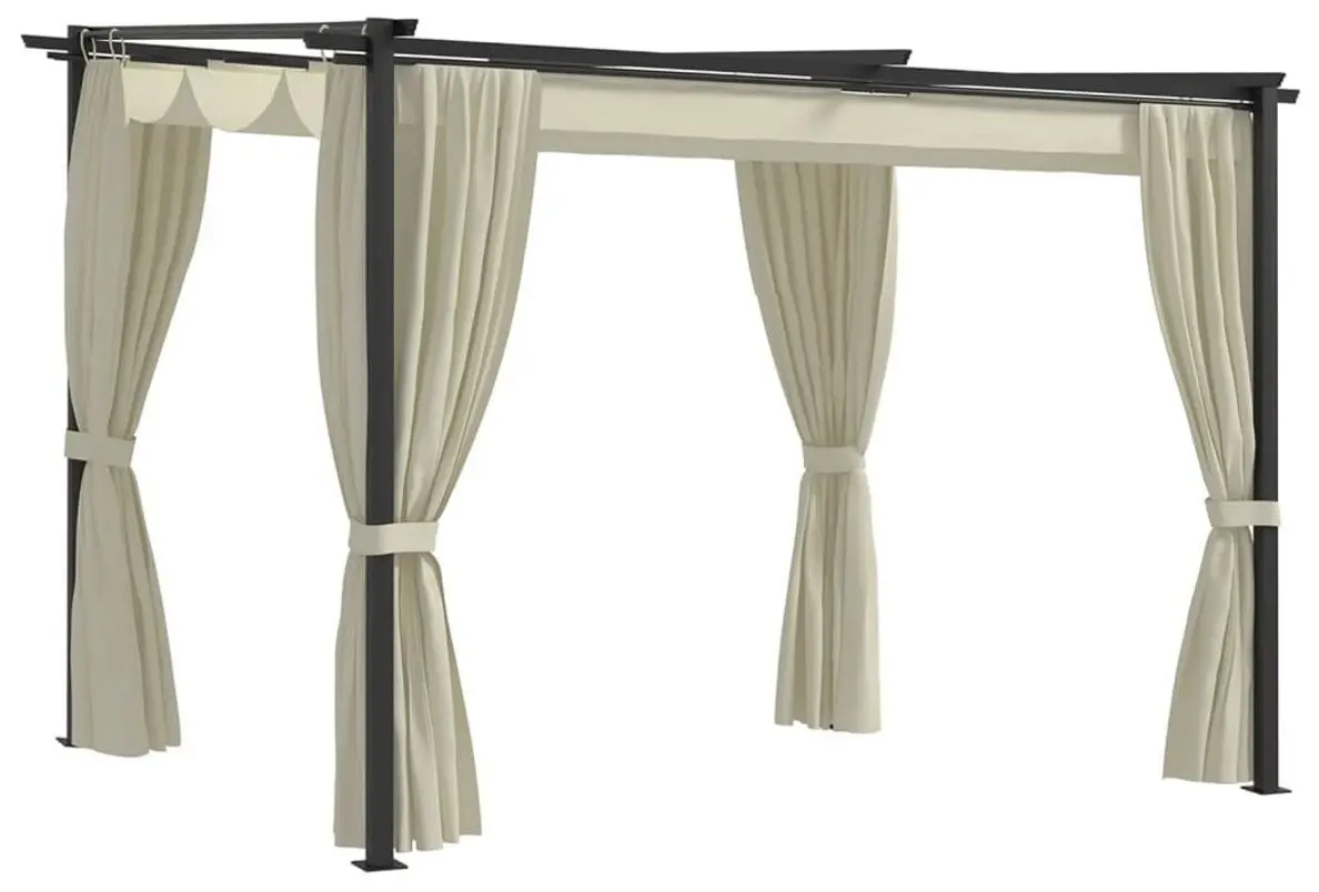 Pavilion de gradina VidaXL 48050 3x3 (Cream)
