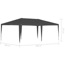 Pavilion de gradina VidaXL 48509 4x6 (Anthracite) Thumb