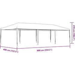 Pavilion de gradina VidaXL 48510 4x9 (Anthracite) Thumb