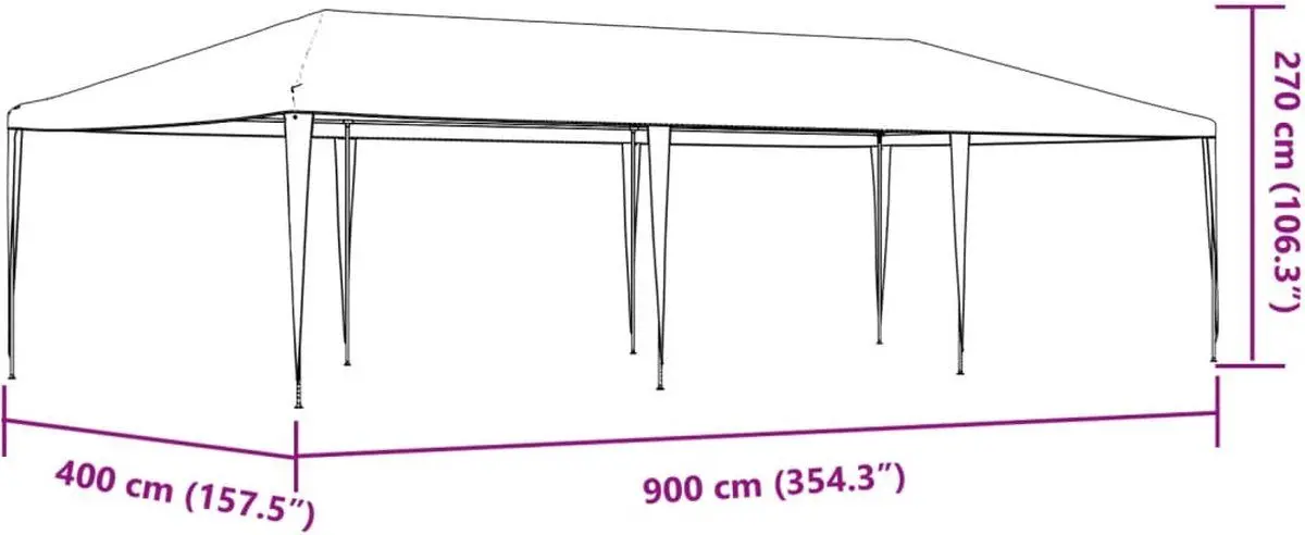 Pavilion de gradina VidaXL 48510 4x9 (Anthracite)