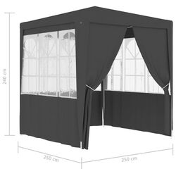 Pavilion de gradina VidaXL 48533 2.5x2.5 (Anthracite) Thumb