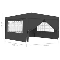 Pavilion de gradina VidaXL 48535 4x4 (Anthracite) Thumb