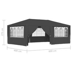 Pavilion de gradina VidaXL 48537 4x6 (Anthracite) Thumb