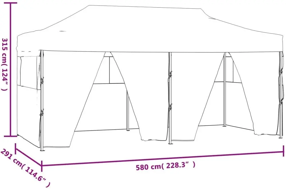 Pavilion de gradina VidaXL 48865 3x6 (Blue)