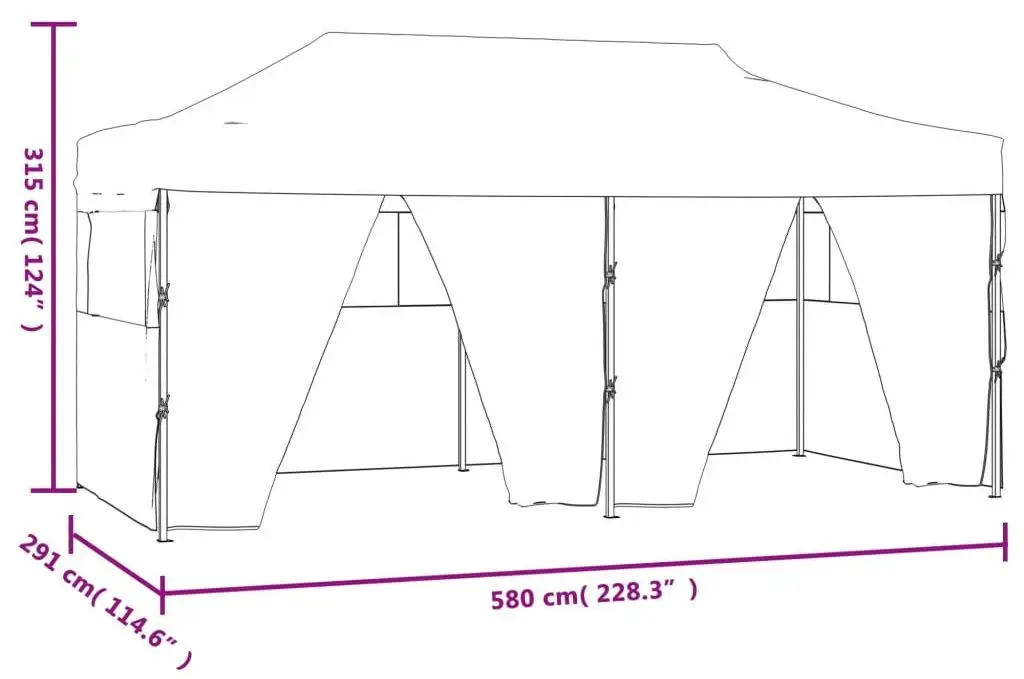 Pavilion de gradina VidaXL 48867 3x6 (Anthracite)