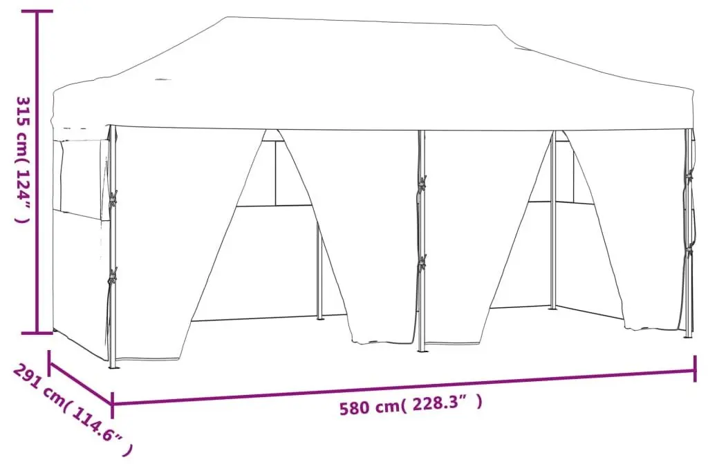 Pavilion de gradina VidaXL 48868 3x6 (White)
