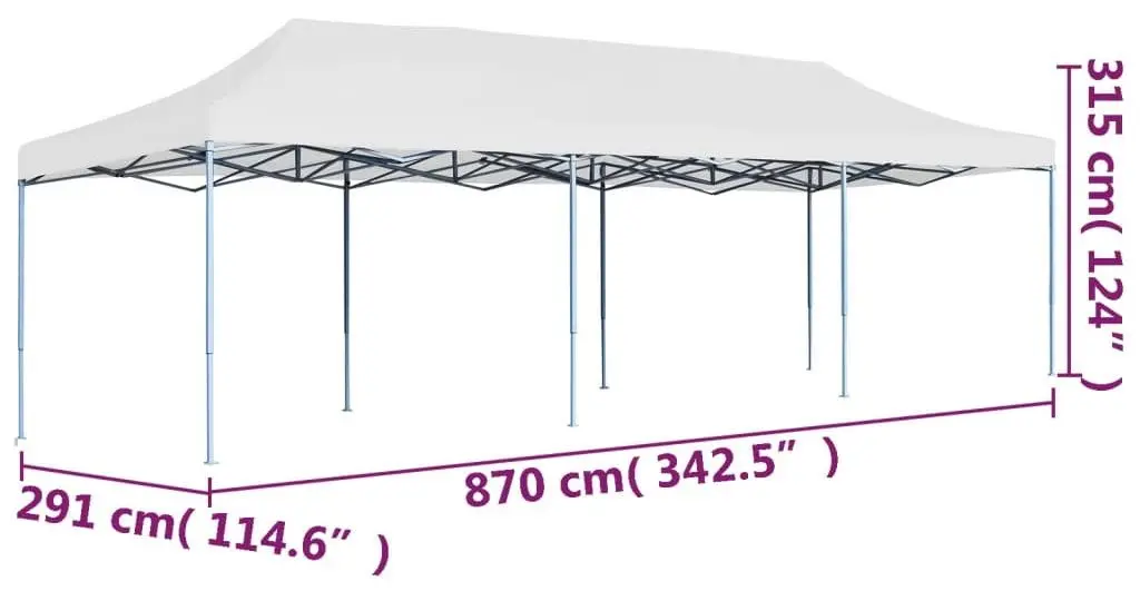 Pavilion de gradina VidaXL 48872 3x9 (White) - 6
