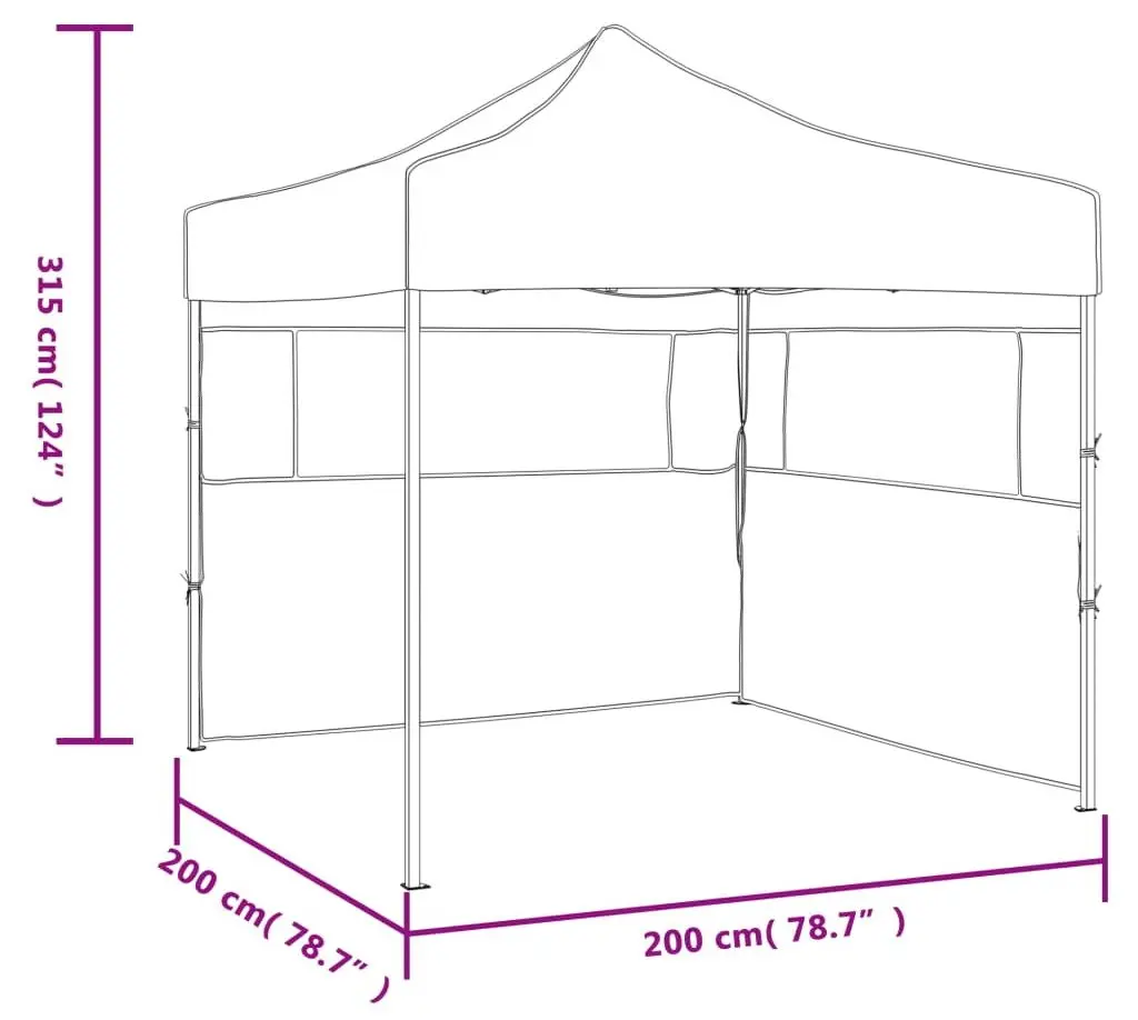 Pavilion de gradina VidaXL 48878 2x2 (Blue) - 5