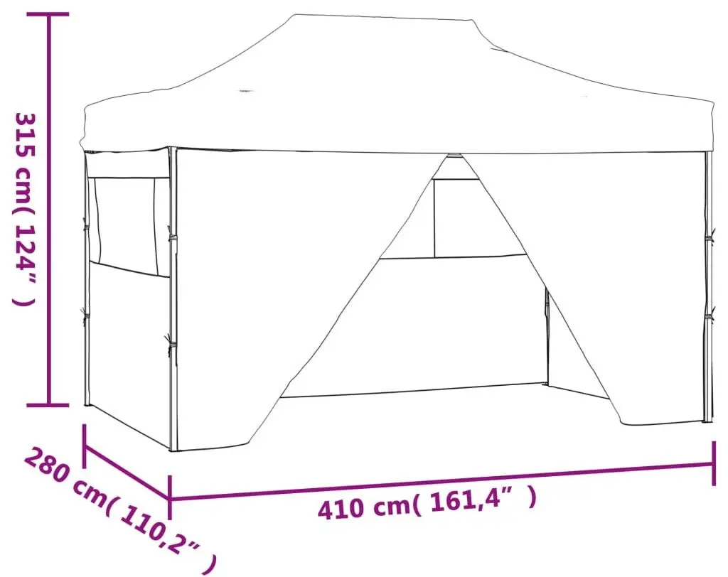 Pavilion de gradina VidaXL 48894 3x4 (Cream)