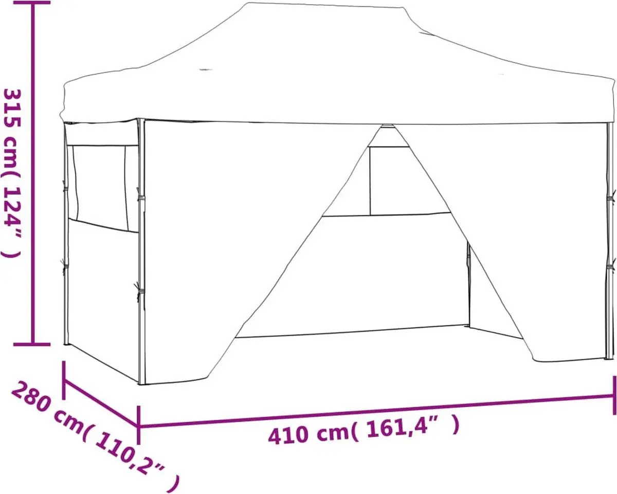 Садовый павильон VidaXL 48897 3x4 (Anthracite)