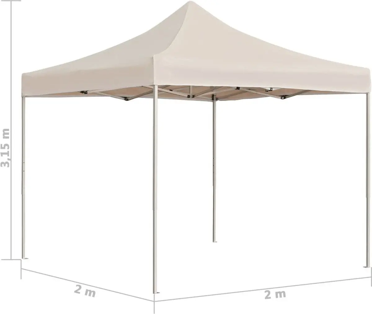 Pavilion de gradina VidaXL 48925 2x2 (Cream)